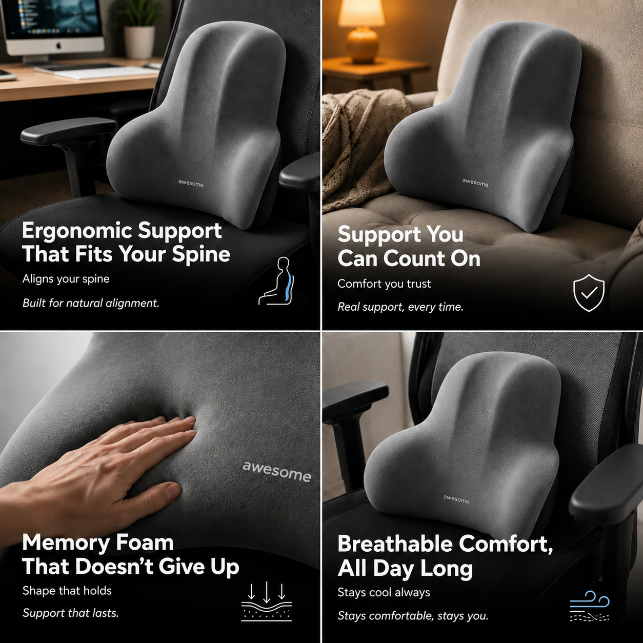 REMAY™ – The Precision Lumbar Support Cushion